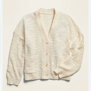 Super cute Translucent‎ Knit V neck Cardigan for girl size 14  fit women S
